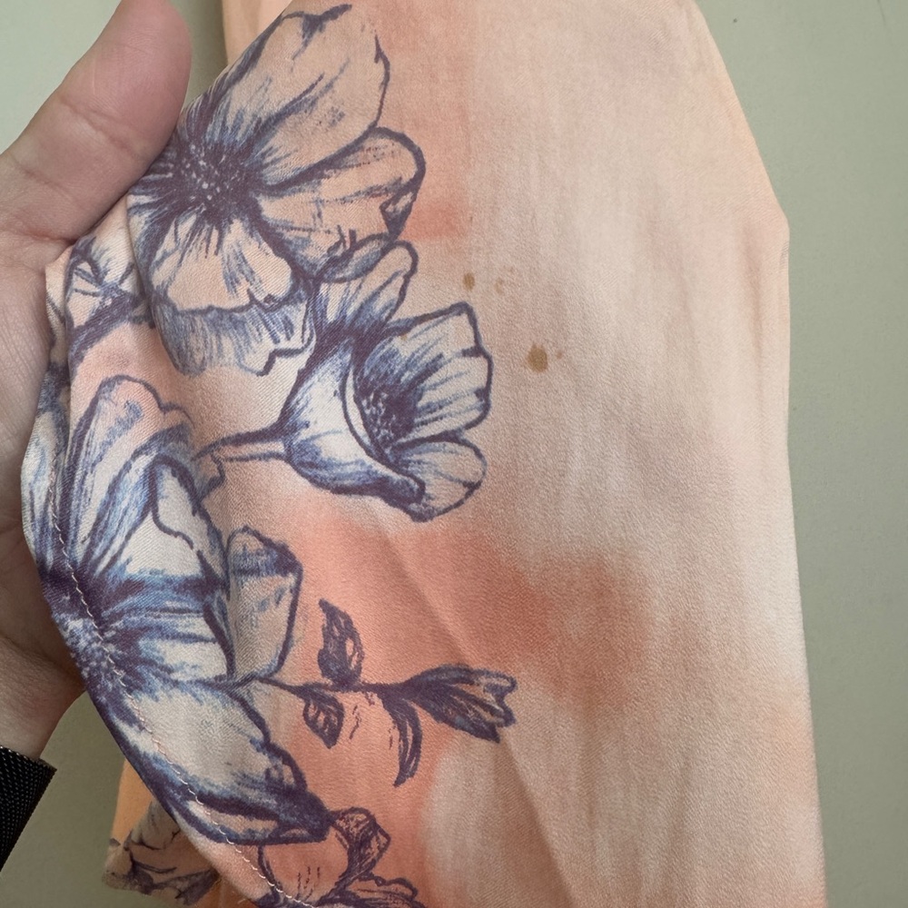 Intimately Free People Cassie Girl Satin Floral Slip Dress Orange Combo - Medium - Picture 16 of 16
